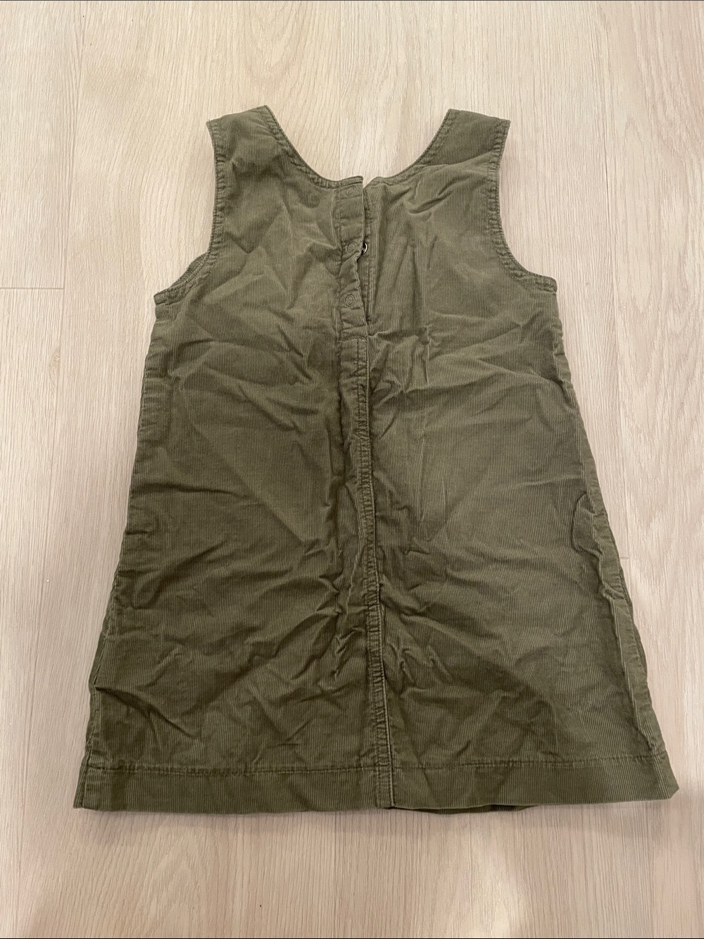 GAP Olive Green Tank Dress with Heart Applique - Picture 2 of 2
